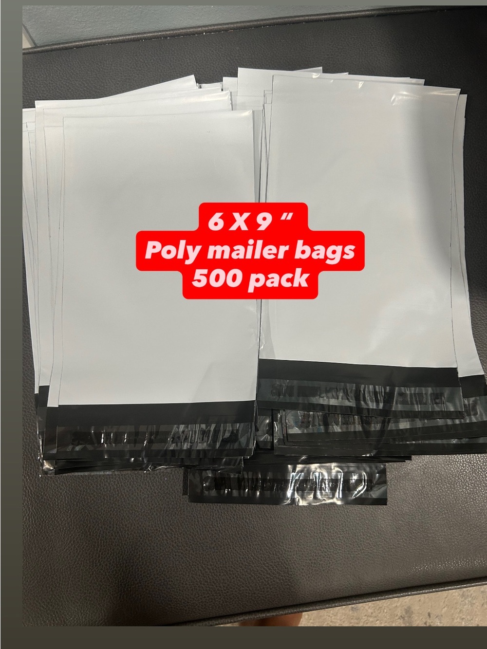 White Poly Mailer Bags - 6 x 9 in, 500 Pack